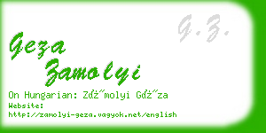 geza zamolyi business card